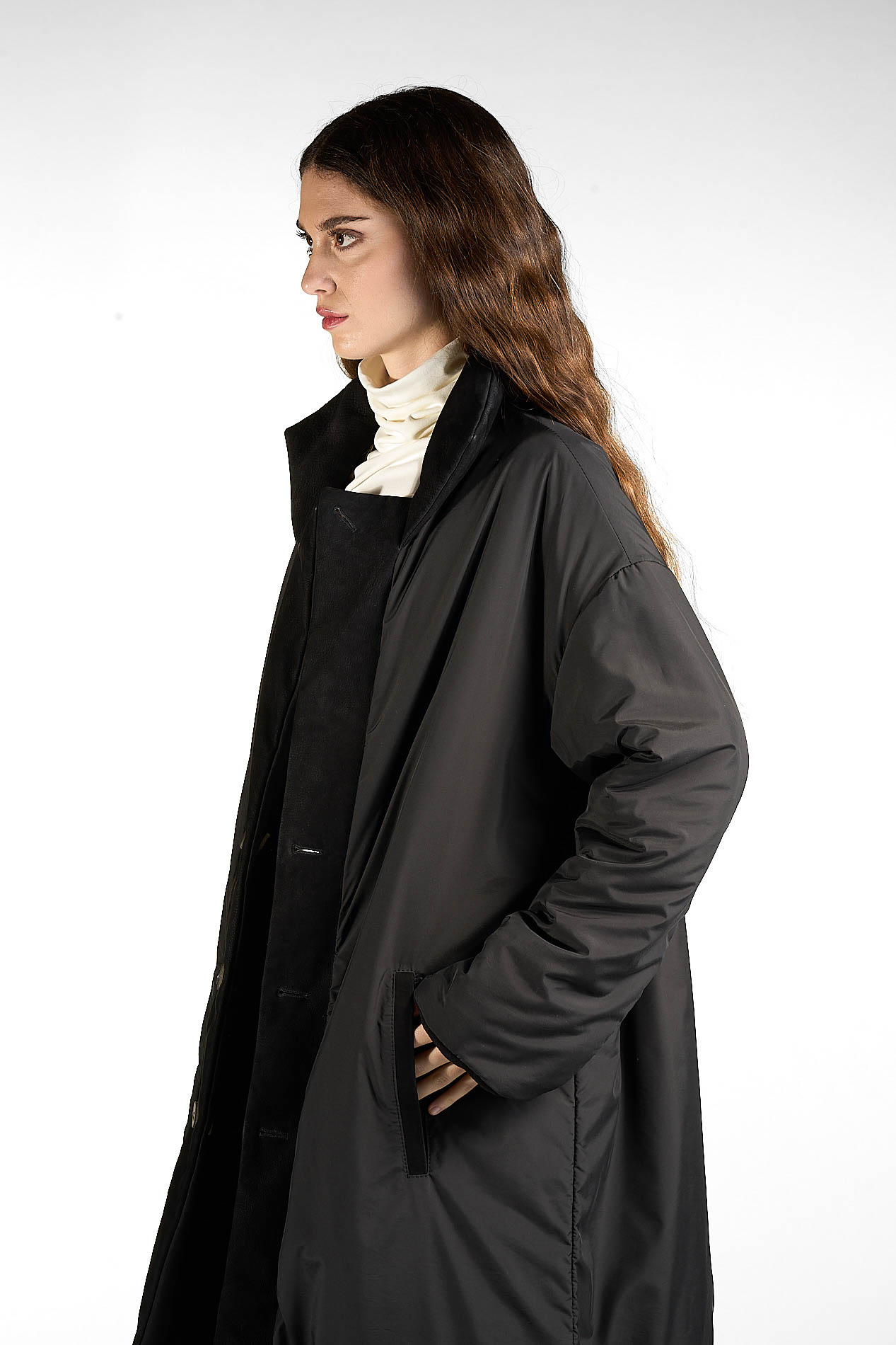 DANIELE BASTA LEATHER AND SILVER JACKET